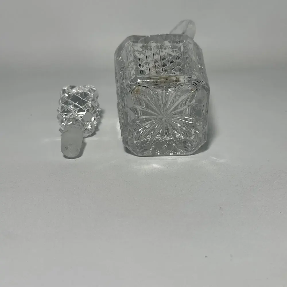 Vintage Cut Crystal Glass Decanter W/ Stopper